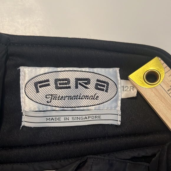 Fera Internationale Black Vintage Ski Pants with Stirrups Size 12 - Picture 9 of 11